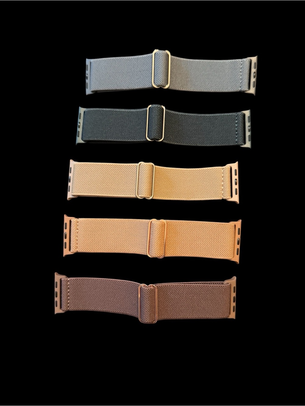 Apple Watch Stretch Nylon Band Bundle | 5 Adjustable Bands | Multiple Colors